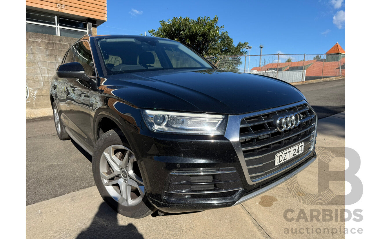 01/2019 Audi Q5 2.0 TDI QUATTRO DESIGN (AWD) FY MY18 4D Wagon Black Turbo Diesel 2.0L