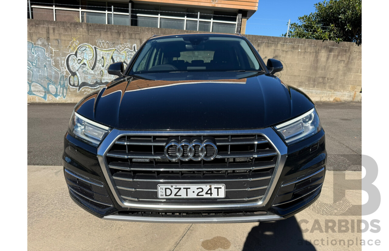01/2019 Audi Q5 2.0 TDI QUATTRO DESIGN (AWD) FY MY18 4D Wagon Black Turbo Diesel 2.0L