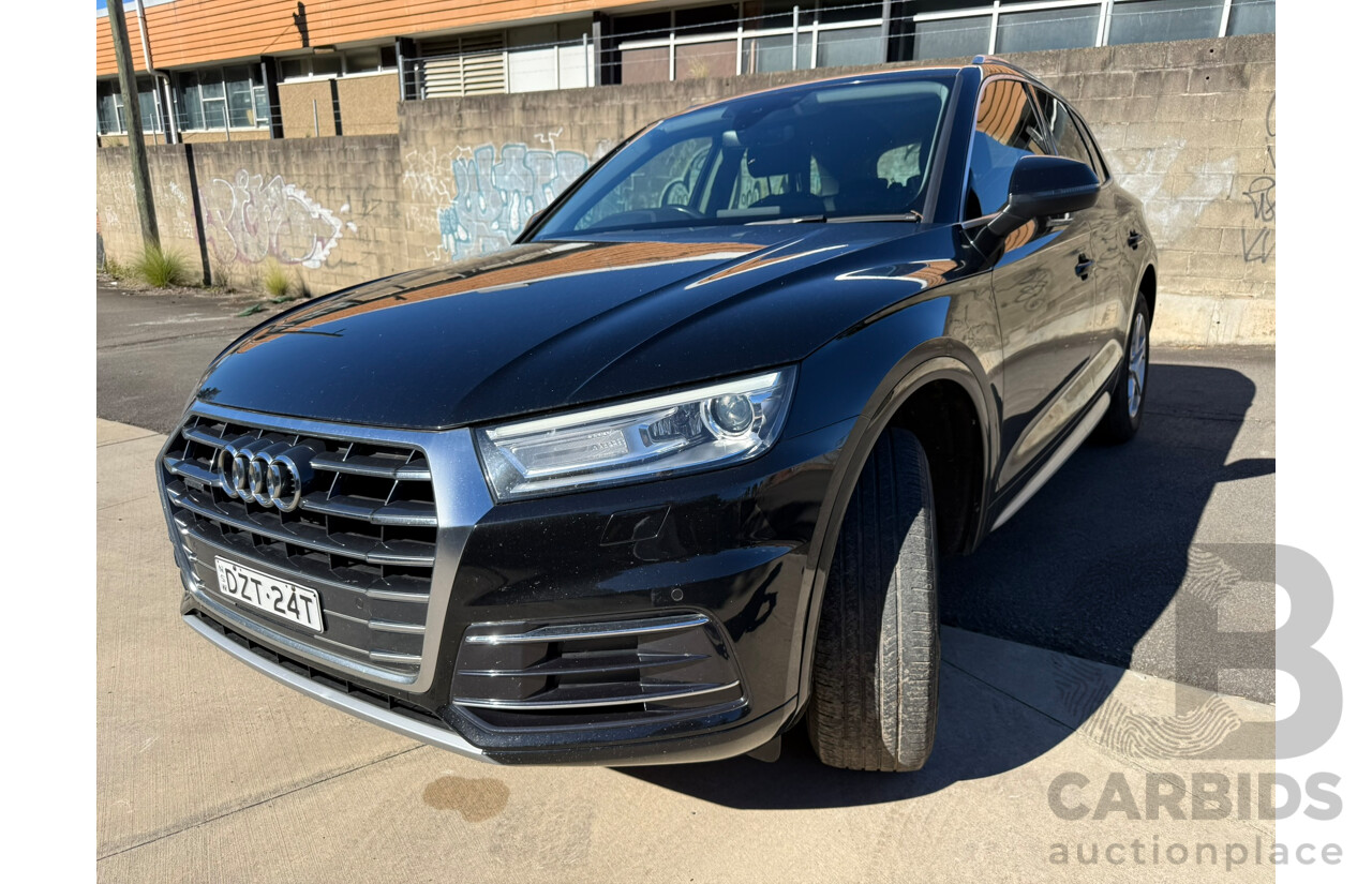 01/2019 Audi Q5 2.0 TDI QUATTRO DESIGN (AWD) FY MY18 4D Wagon Black Turbo Diesel 2.0L