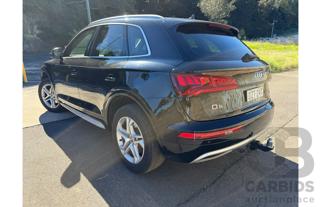 01/2019 Audi Q5 2.0 TDI QUATTRO DESIGN (AWD) FY MY18 4D Wagon Black Turbo Diesel 2.0L