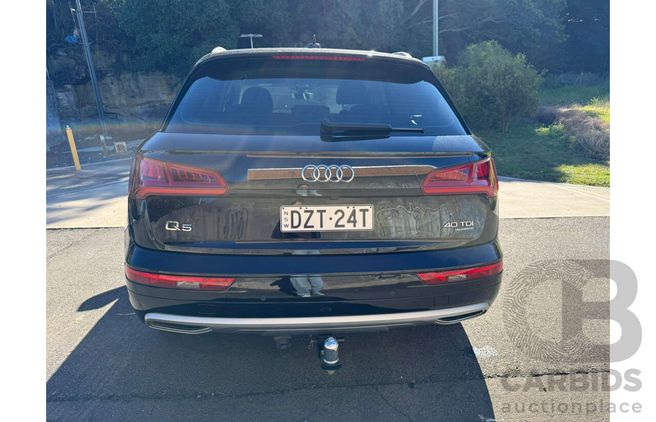 01/2019 Audi Q5 2.0 TDI QUATTRO DESIGN (AWD) FY MY18 4D Wagon Black Turbo Diesel 2.0L