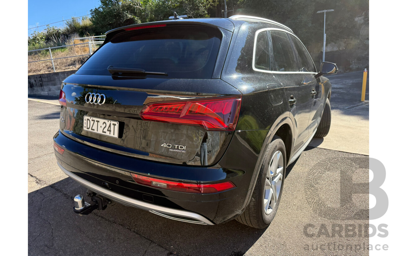 01/2019 Audi Q5 2.0 TDI QUATTRO DESIGN (AWD) FY MY18 4D Wagon Black Turbo Diesel 2.0L