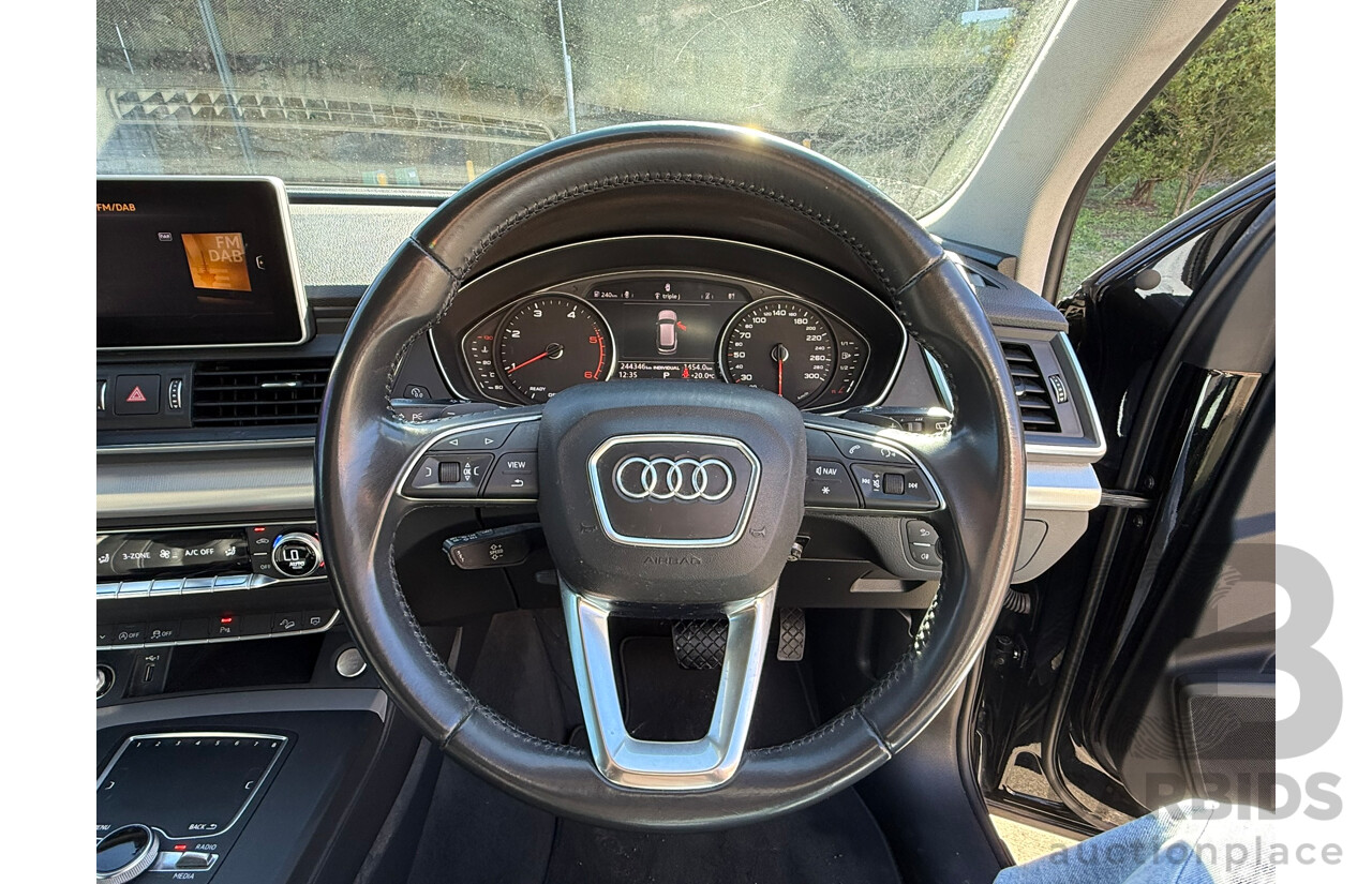 01/2019 Audi Q5 2.0 TDI QUATTRO DESIGN (AWD) FY MY18 4D Wagon Black Turbo Diesel 2.0L