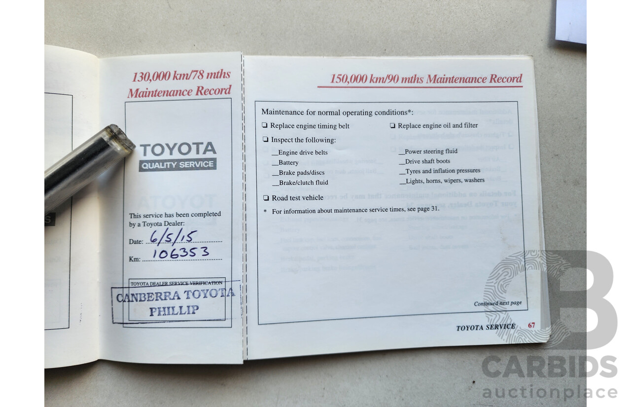 03/2001 Toyota Corolla Ascent SECA AE112R 5d Liftback Green 1.8L