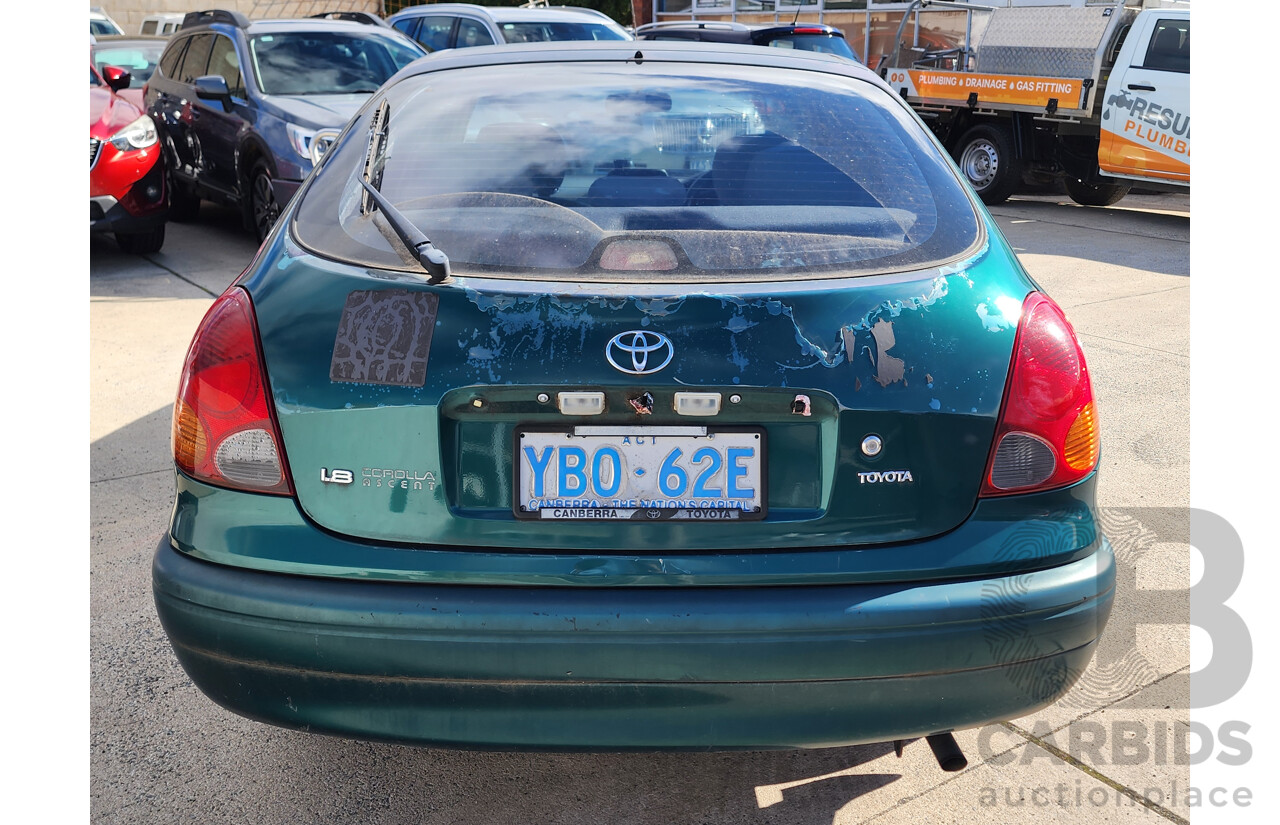03/2001 Toyota Corolla Ascent SECA AE112R 5d Liftback Green 1.8L
