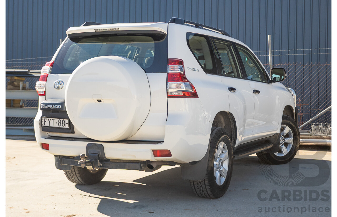 4/2016 Toyota Landcruiser Prado GX (4x4) GDJ150R MY16 4d Wagon Glacier White Turbo Diesel 2.8L