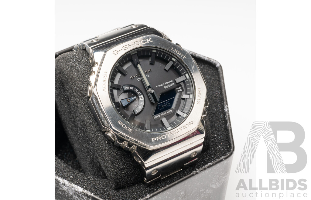 G-Shock Casio Oak - Steel Edition. 44.4mm, Solar Powered & Bluetooth. GM-B2100D-1ADR