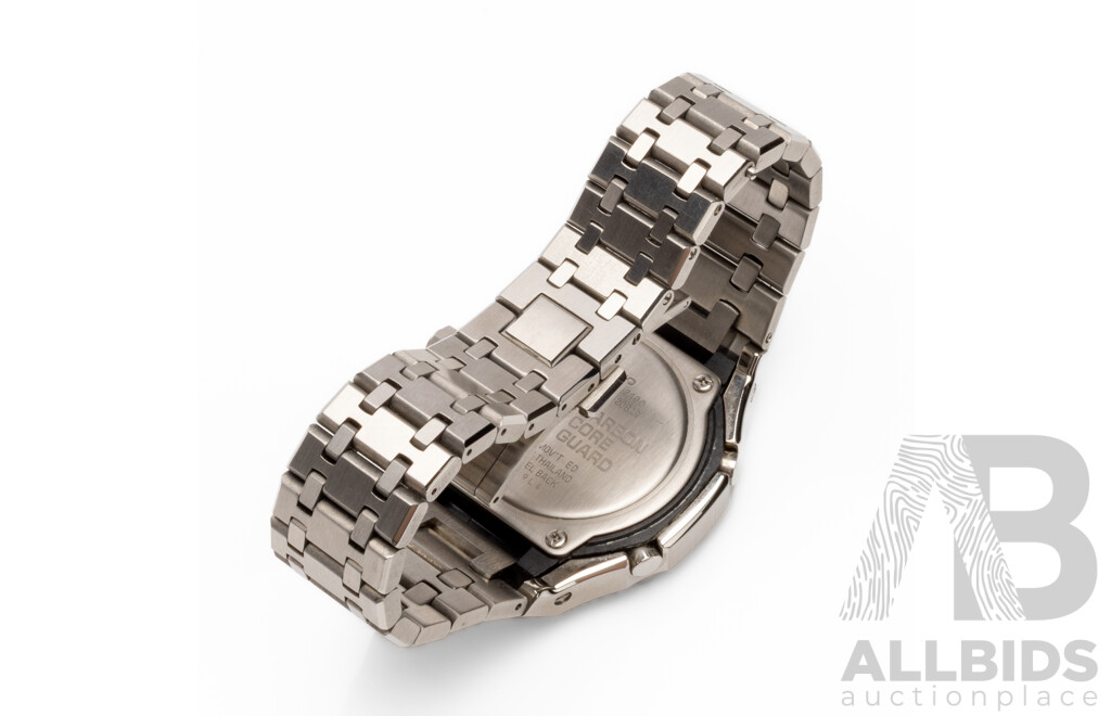Casio G-Shock GA2100 Brushed Steel Carbon Core Watch with Fitted Custom Royal Oak Conversion Kit