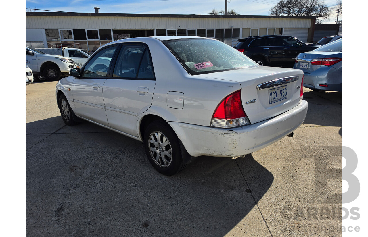 06/2001 Ford Laser GLXi KN 4d Sedan White1.8L
