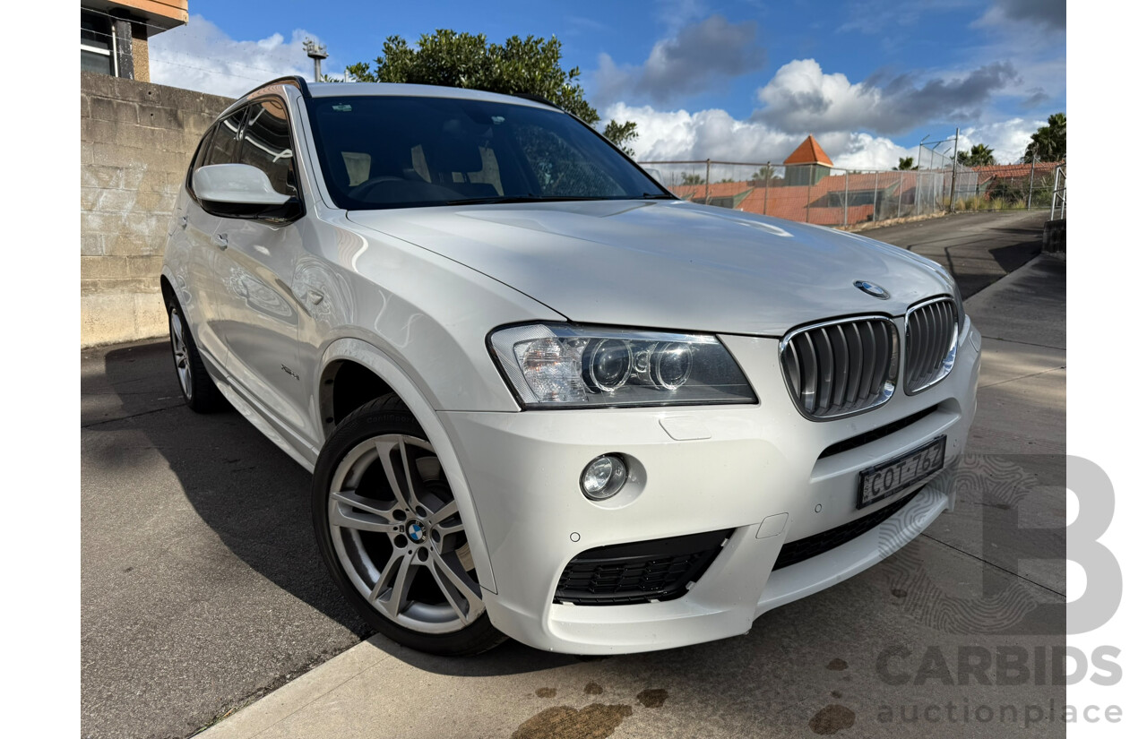 08/2013 Bmw X3 xDRIVE 28i 4WD F25 MY13 4D Wagon Alpin White 2.0L