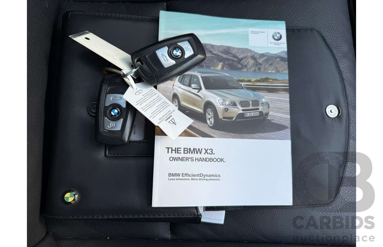 08/2013 Bmw X3 xDRIVE 28i 4WD F25 MY13 4D Wagon Alpin White 2.0L