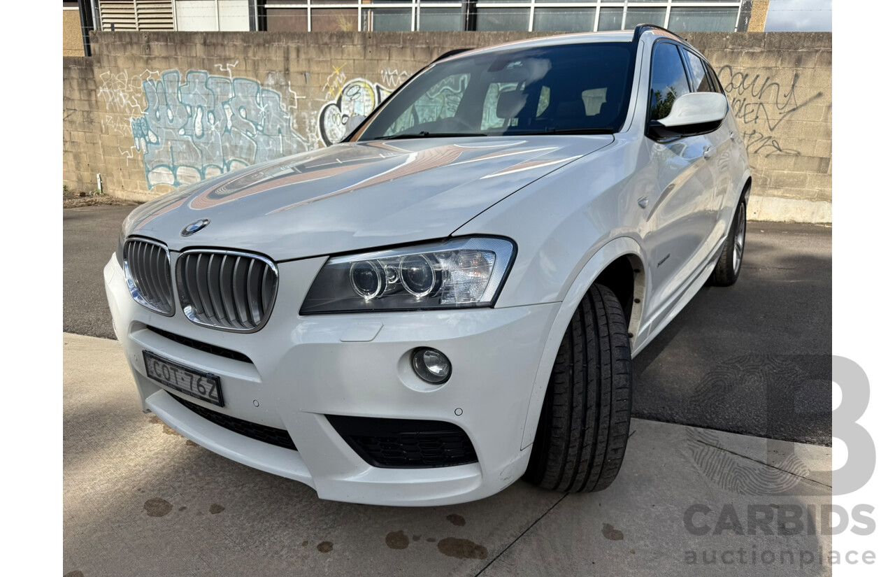 08/2013 Bmw X3 xDRIVE 28i 4WD F25 MY13 4D Wagon Alpin White 2.0L