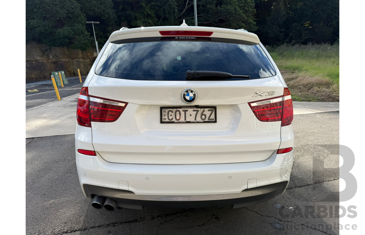 08/2013 Bmw X3 xDRIVE 28i 4WD F25 MY13 4D Wagon Alpin White 2.0L