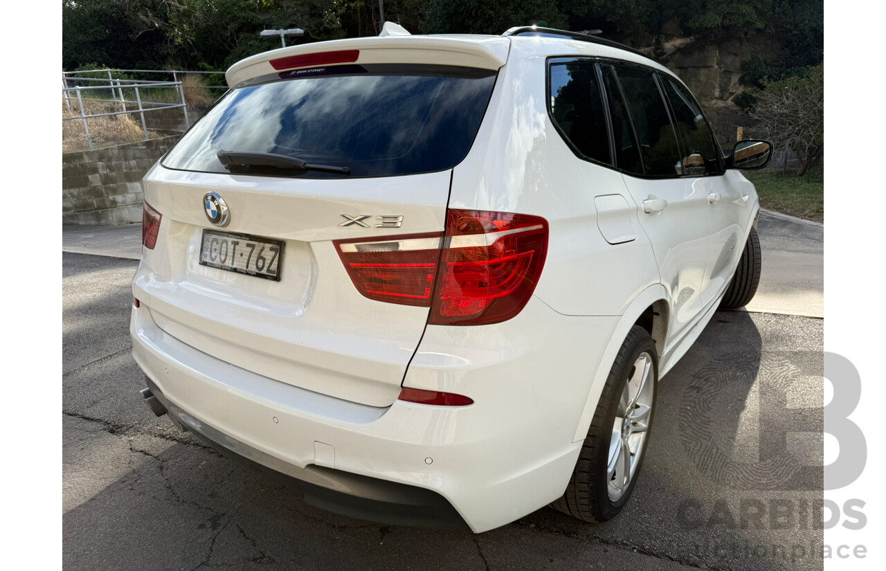 08/2013 Bmw X3 xDRIVE 28i 4WD F25 MY13 4D Wagon Alpin White 2.0L