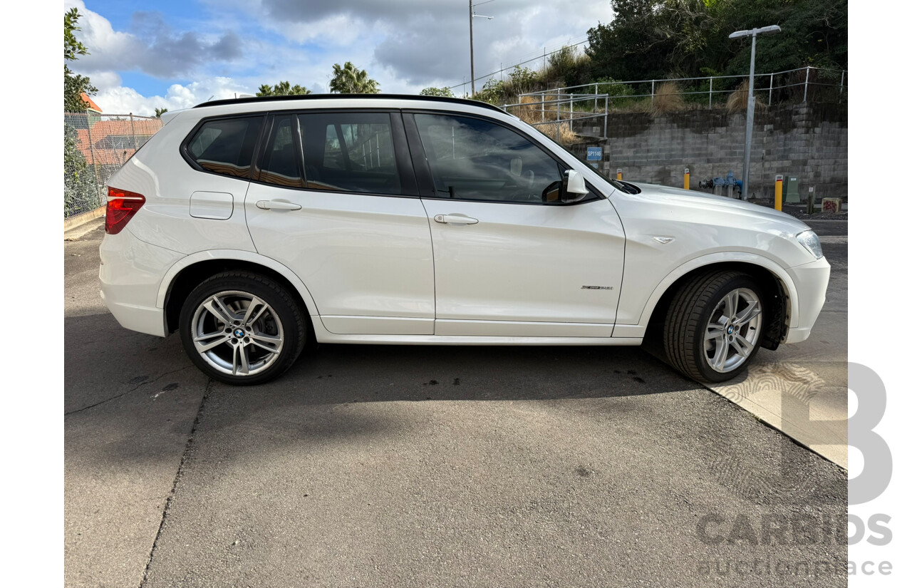 08/2013 Bmw X3 xDRIVE 28i 4WD F25 MY13 4D Wagon Alpin White 2.0L
