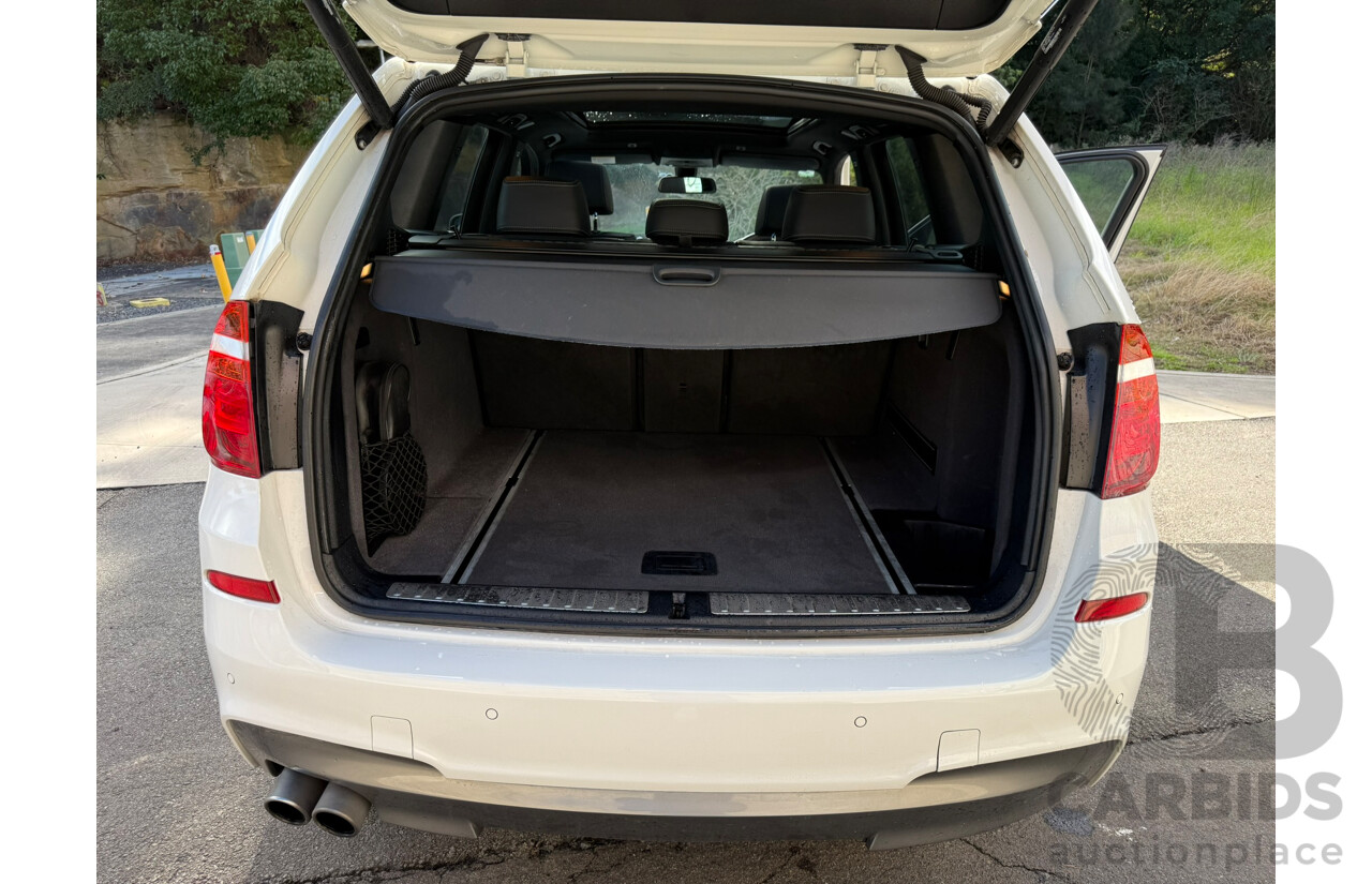 08/2013 Bmw X3 xDRIVE 28i 4WD F25 MY13 4D Wagon Alpin White 2.0L