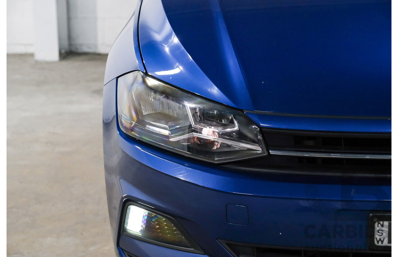 02/2019 Volkswagen Polo 70TSI Trendline AW MY19 5D Hatchback Blue Turbo 1.0L