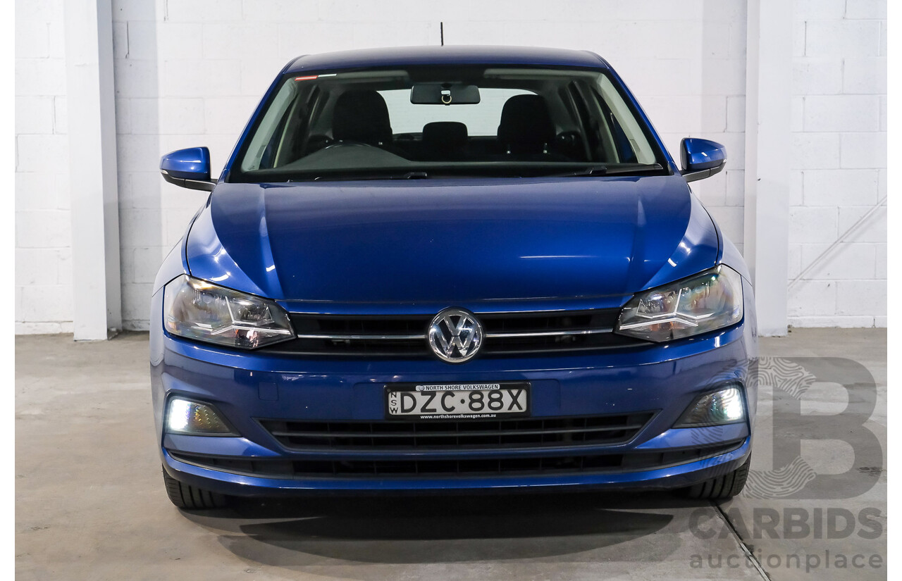 02/2019 Volkswagen Polo 70TSI Trendline AW MY19 5D Hatchback Blue Turbo 1.0L