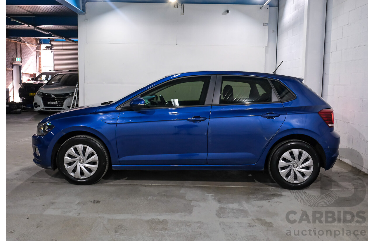 02/2019 Volkswagen Polo 70TSI Trendline AW MY19 5D Hatchback Blue Turbo 1.0L