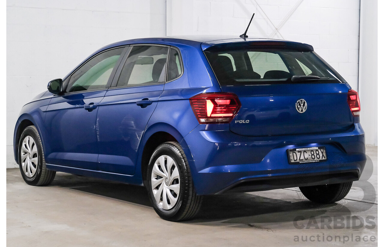02/2019 Volkswagen Polo 70TSI Trendline AW MY19 5D Hatchback Blue Turbo 1.0L
