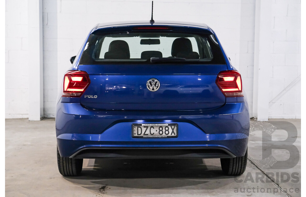 02/2019 Volkswagen Polo 70TSI Trendline AW MY19 5D Hatchback Blue Turbo 1.0L