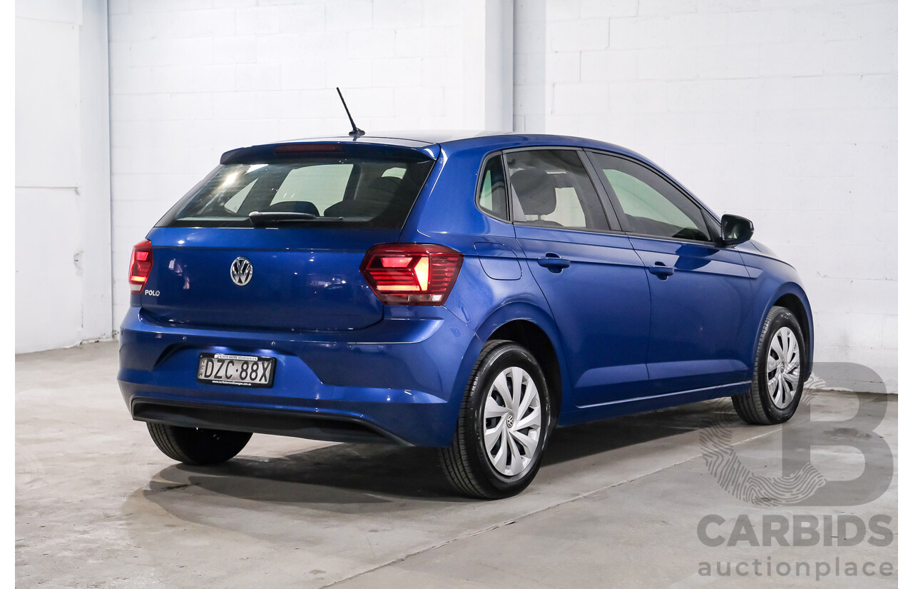 02/2019 Volkswagen Polo 70TSI Trendline AW MY19 5D Hatchback Blue Turbo 1.0L
