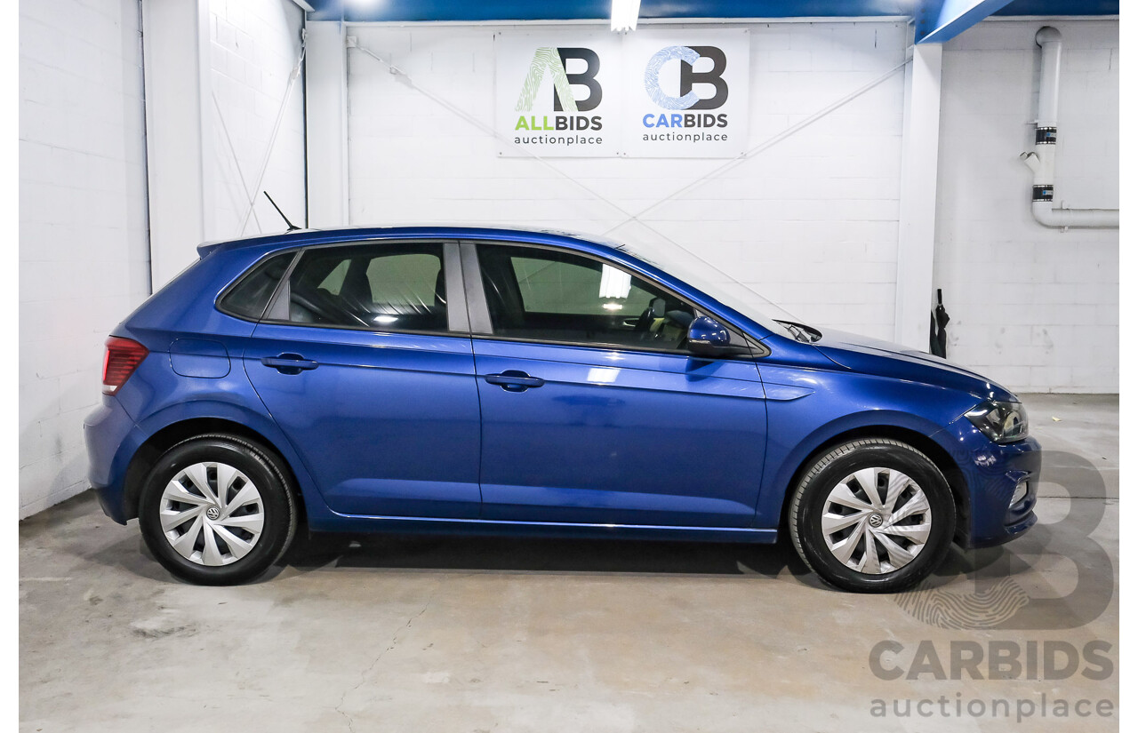 02/2019 Volkswagen Polo 70TSI Trendline AW MY19 5D Hatchback Blue Turbo 1.0L