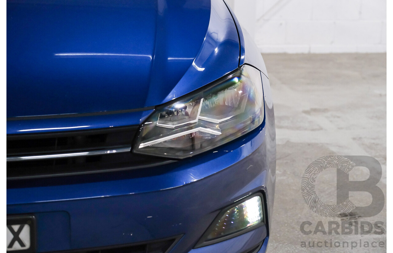 02/2019 Volkswagen Polo 70TSI Trendline AW MY19 5D Hatchback Blue Turbo 1.0L