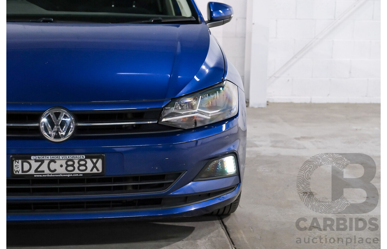 02/2019 Volkswagen Polo 70TSI Trendline AW MY19 5D Hatchback Blue Turbo 1.0L