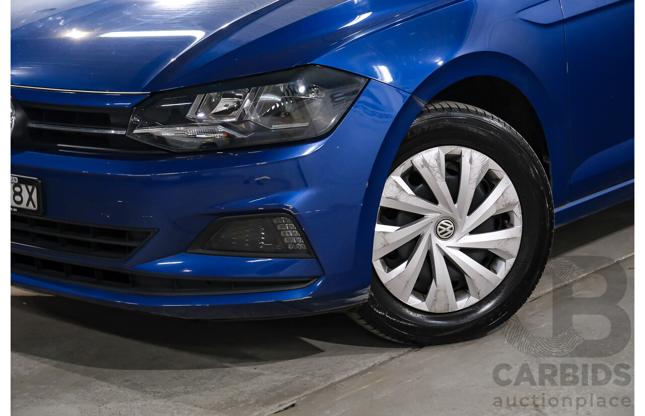 02/2019 Volkswagen Polo 70TSI Trendline AW MY19 5D Hatchback Blue Turbo 1.0L