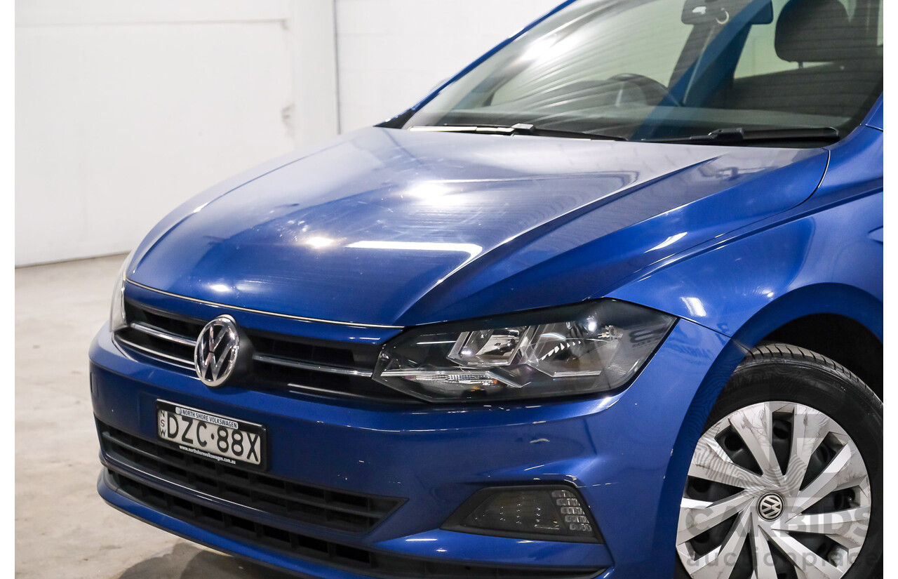 02/2019 Volkswagen Polo 70TSI Trendline AW MY19 5D Hatchback Blue Turbo 1.0L