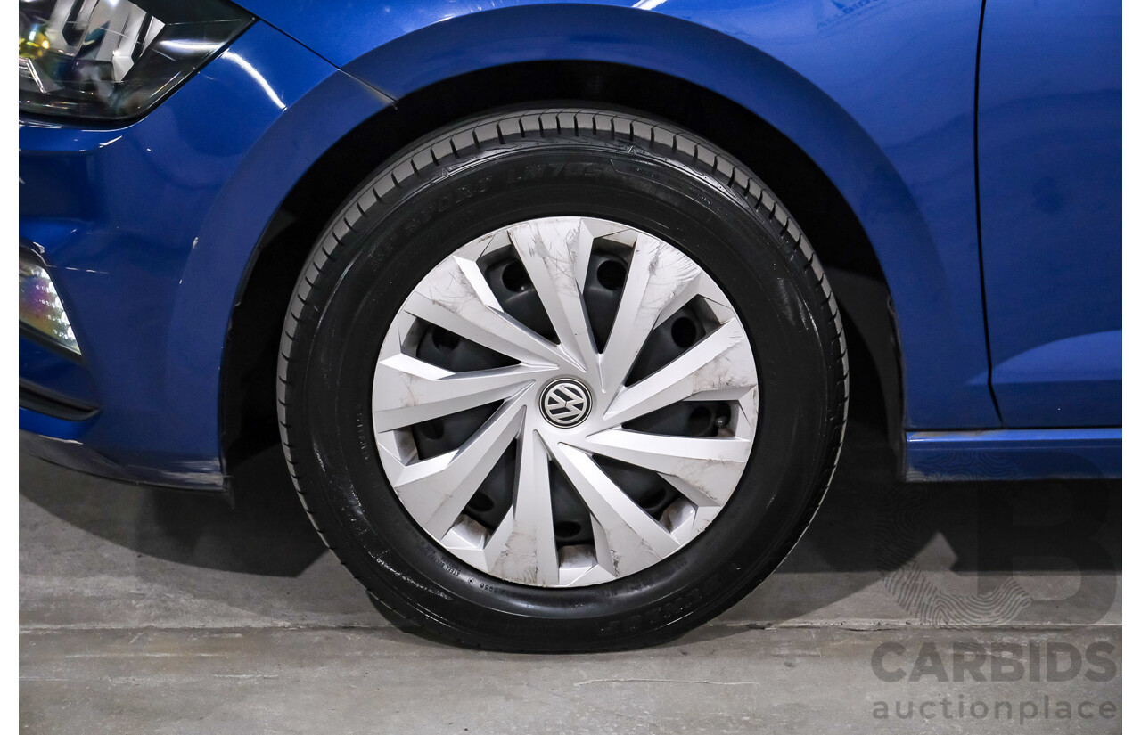 02/2019 Volkswagen Polo 70TSI Trendline AW MY19 5D Hatchback Blue Turbo 1.0L