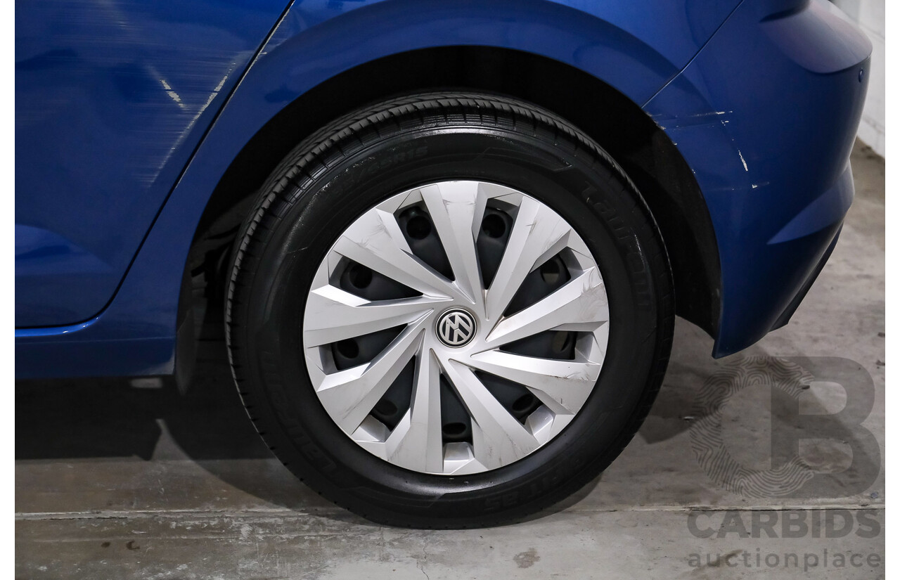 02/2019 Volkswagen Polo 70TSI Trendline AW MY19 5D Hatchback Blue Turbo 1.0L