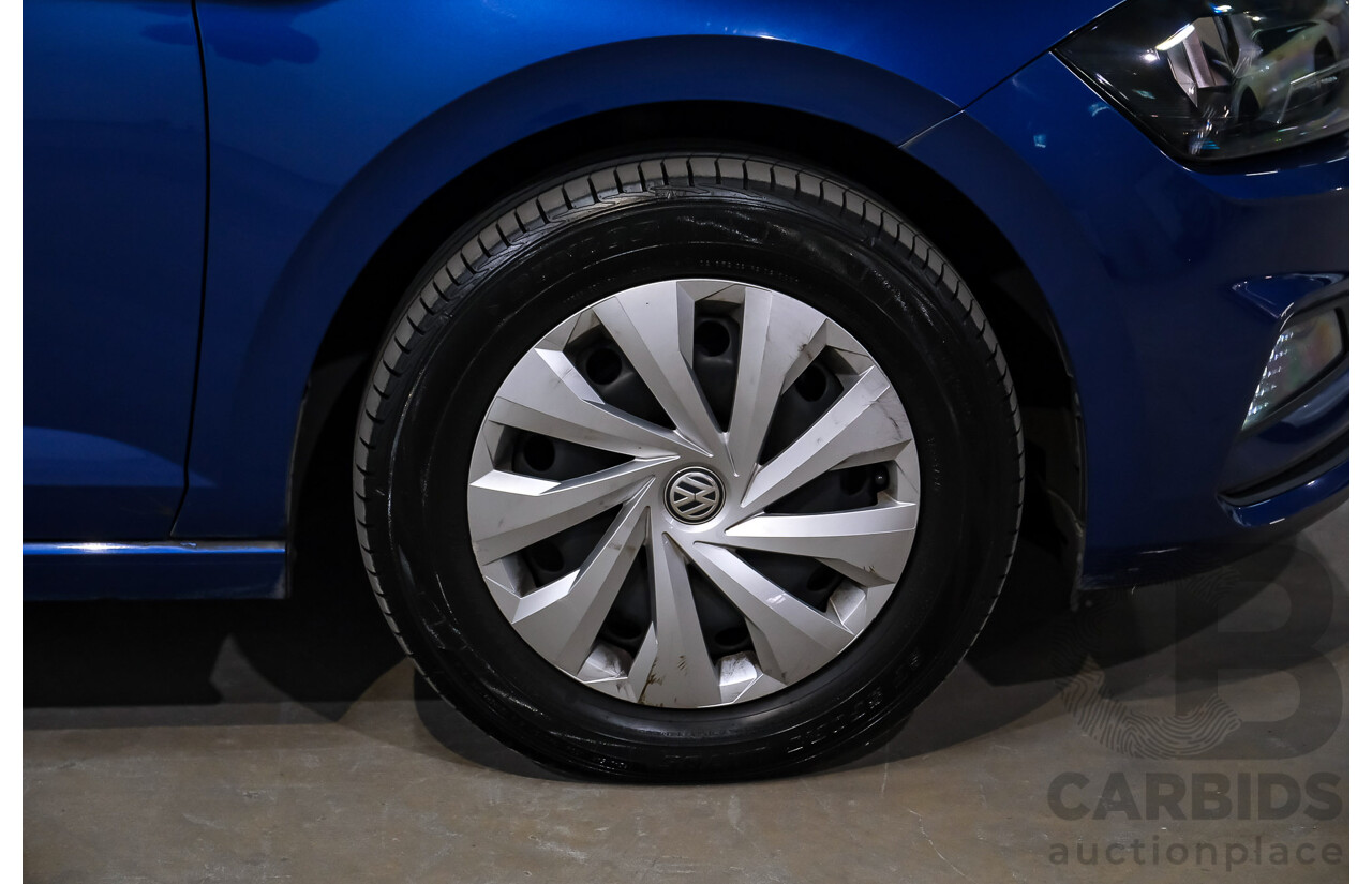 02/2019 Volkswagen Polo 70TSI Trendline AW MY19 5D Hatchback Blue Turbo 1.0L
