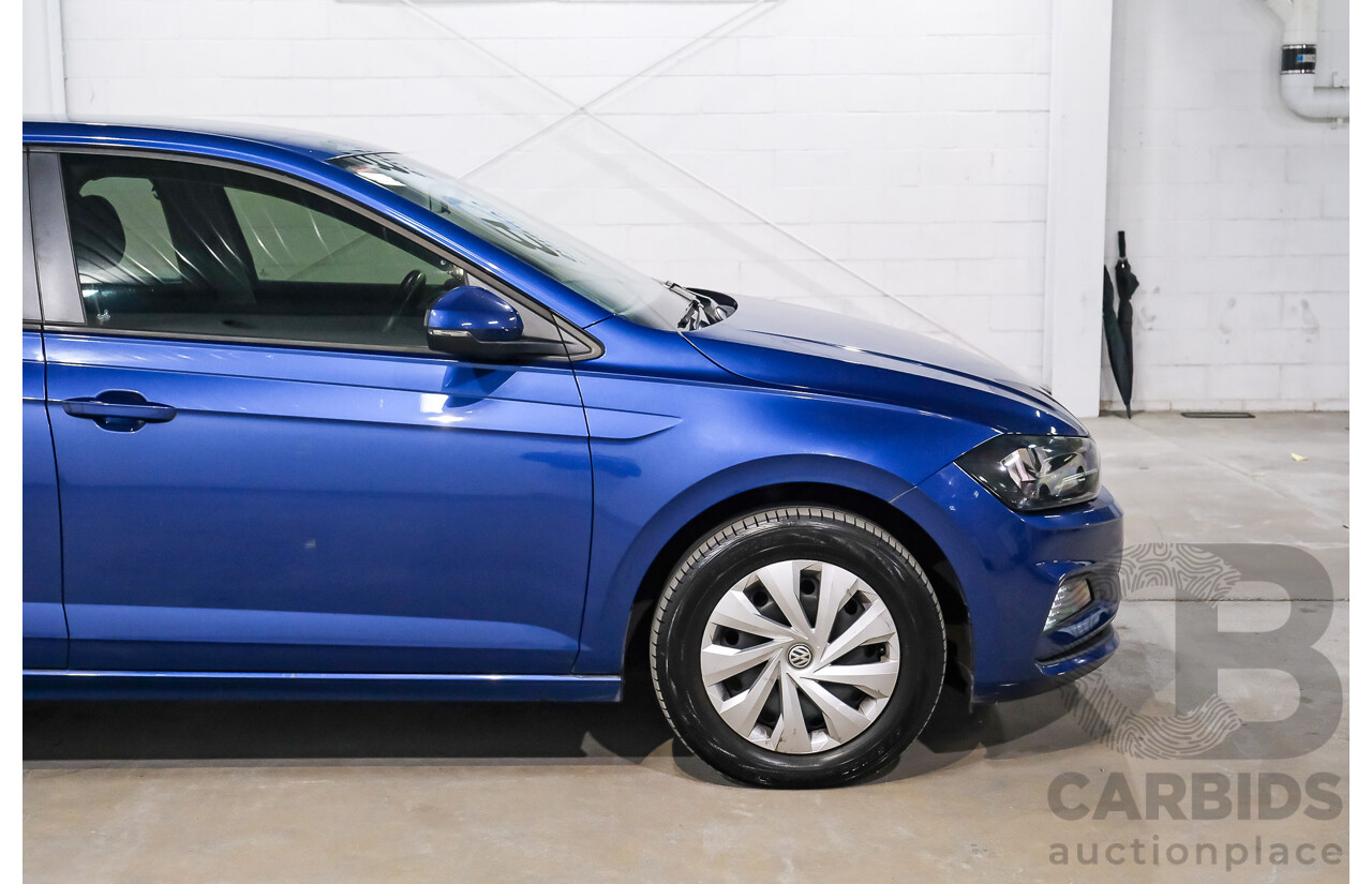 02/2019 Volkswagen Polo 70TSI Trendline AW MY19 5D Hatchback Blue Turbo 1.0L