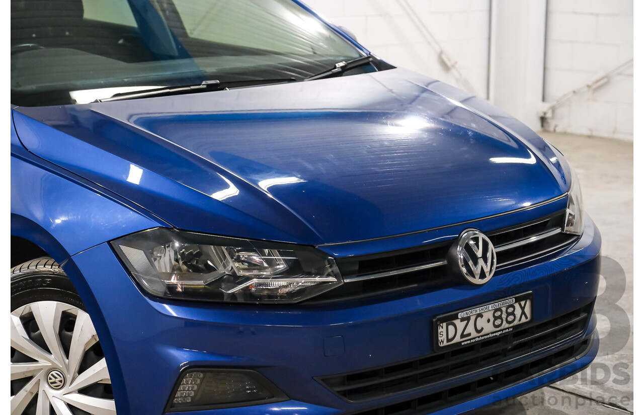 02/2019 Volkswagen Polo 70TSI Trendline AW MY19 5D Hatchback Blue Turbo 1.0L