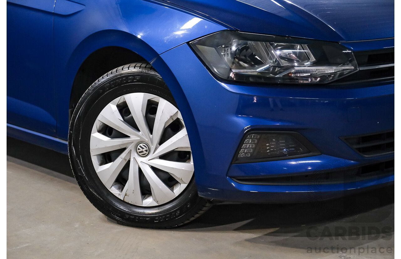 02/2019 Volkswagen Polo 70TSI Trendline AW MY19 5D Hatchback Blue Turbo 1.0L