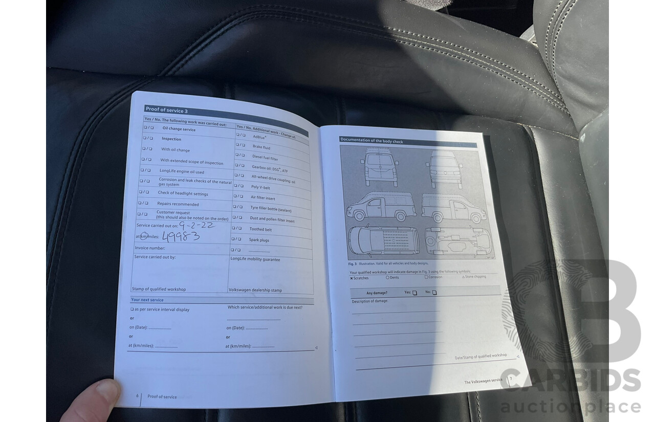 04/2019 Volkswagen Multivan Highline TDI450 T6 MY19 4d Wagon White Twin-Turbo Diesel 2.0L