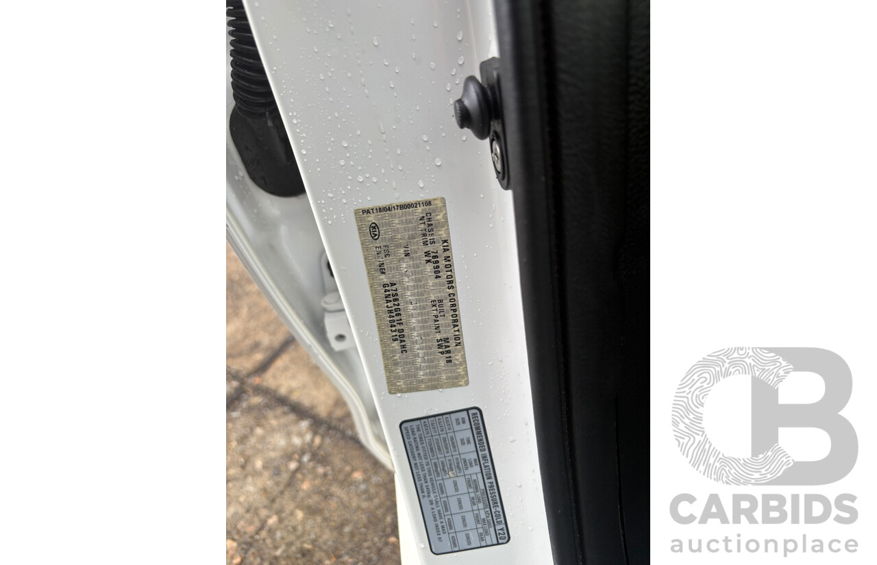4/2018 Kia Cerato S YD MY18 5d Hatchback White 2.0L