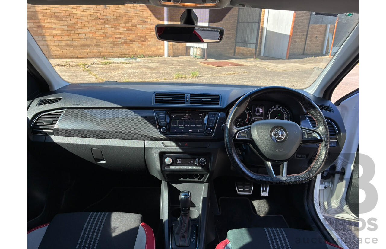 06/2017 Skoda Fabia 81 TSI Monte Carlo NJ MY17 5d Hatchback White Turbo 1.2L