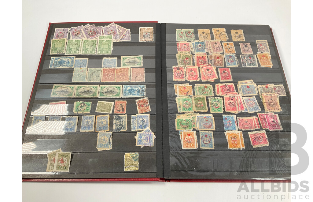 Album of Ottoman Empire and Turkey Stamps Spanning 1880's to 1960's, Overprints, Hand Cancels, Part Sets