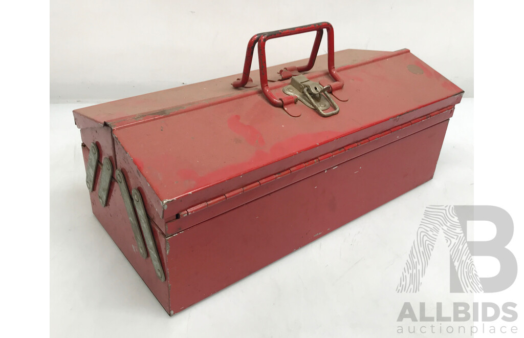 Red Cantilever Tool Box