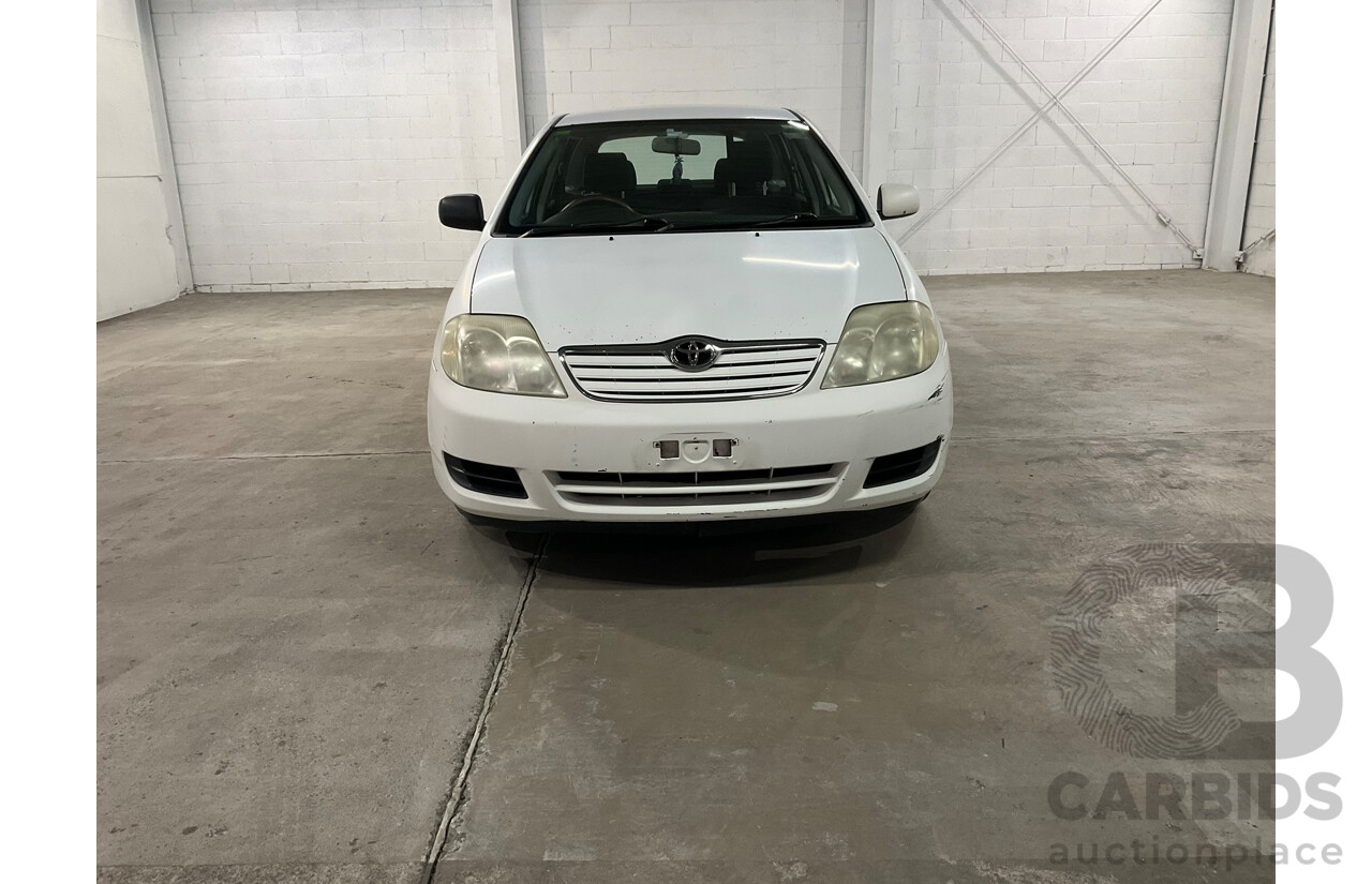 05/2005 Toyota Corolla Ascent ZZE122R 4d Wagon White 1.8L