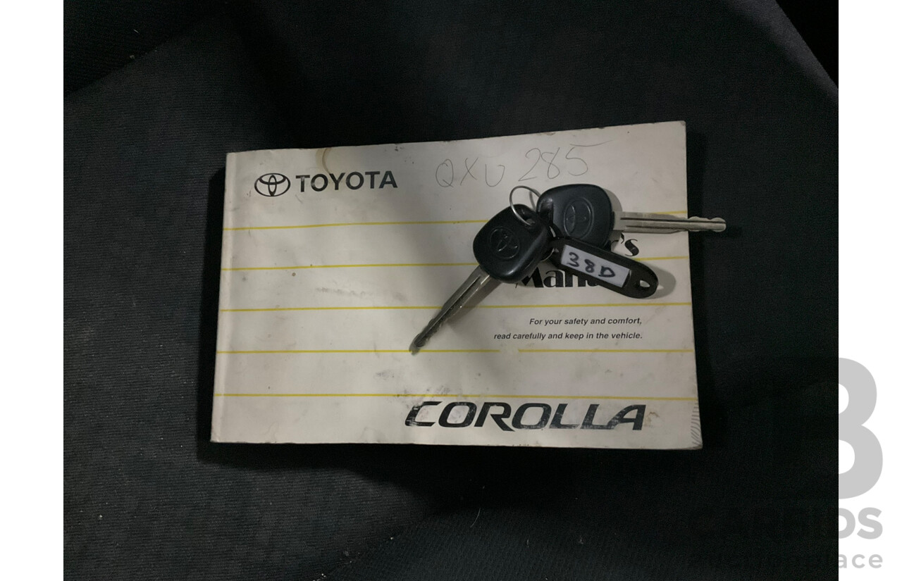 05/2005 Toyota Corolla Ascent ZZE122R 4d Wagon White 1.8L