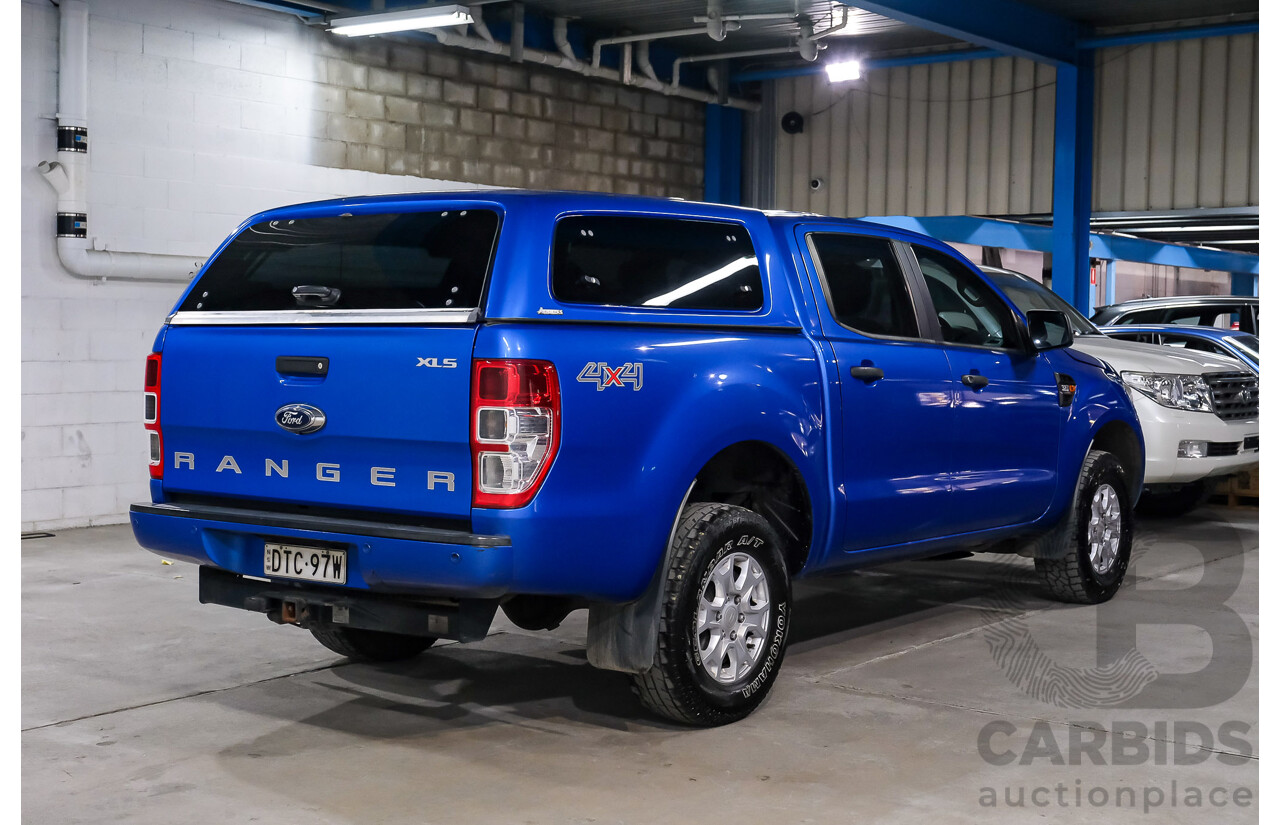 10/2017 Ford Ranger XLS (4x4) PX MKII (MY17 Update) Dual Cab Utility Performance Blue Metallic Turbo Diesel 3.2L