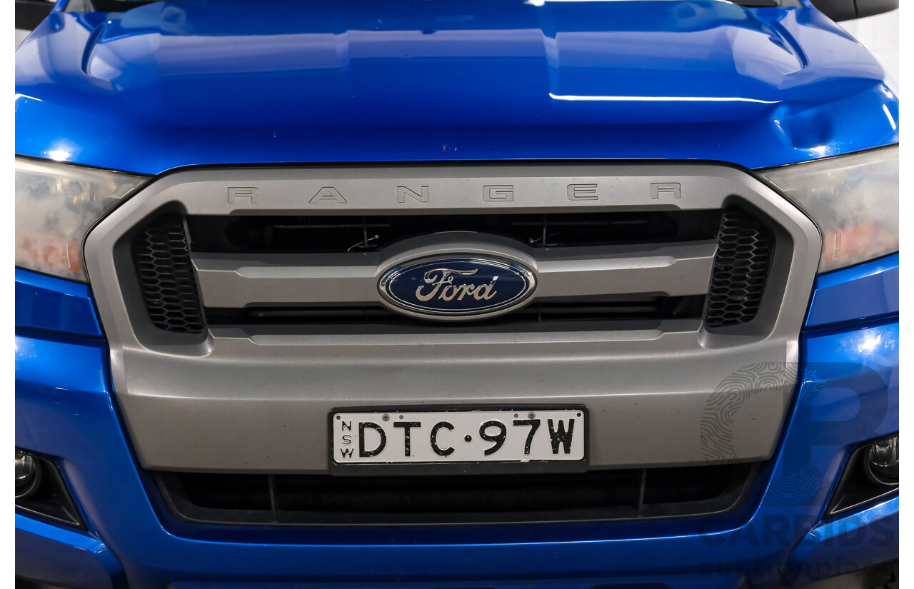 10/2017 Ford Ranger XLS (4x4) PX MKII (MY17 Update) Dual Cab Utility Performance Blue Metallic Turbo Diesel 3.2L