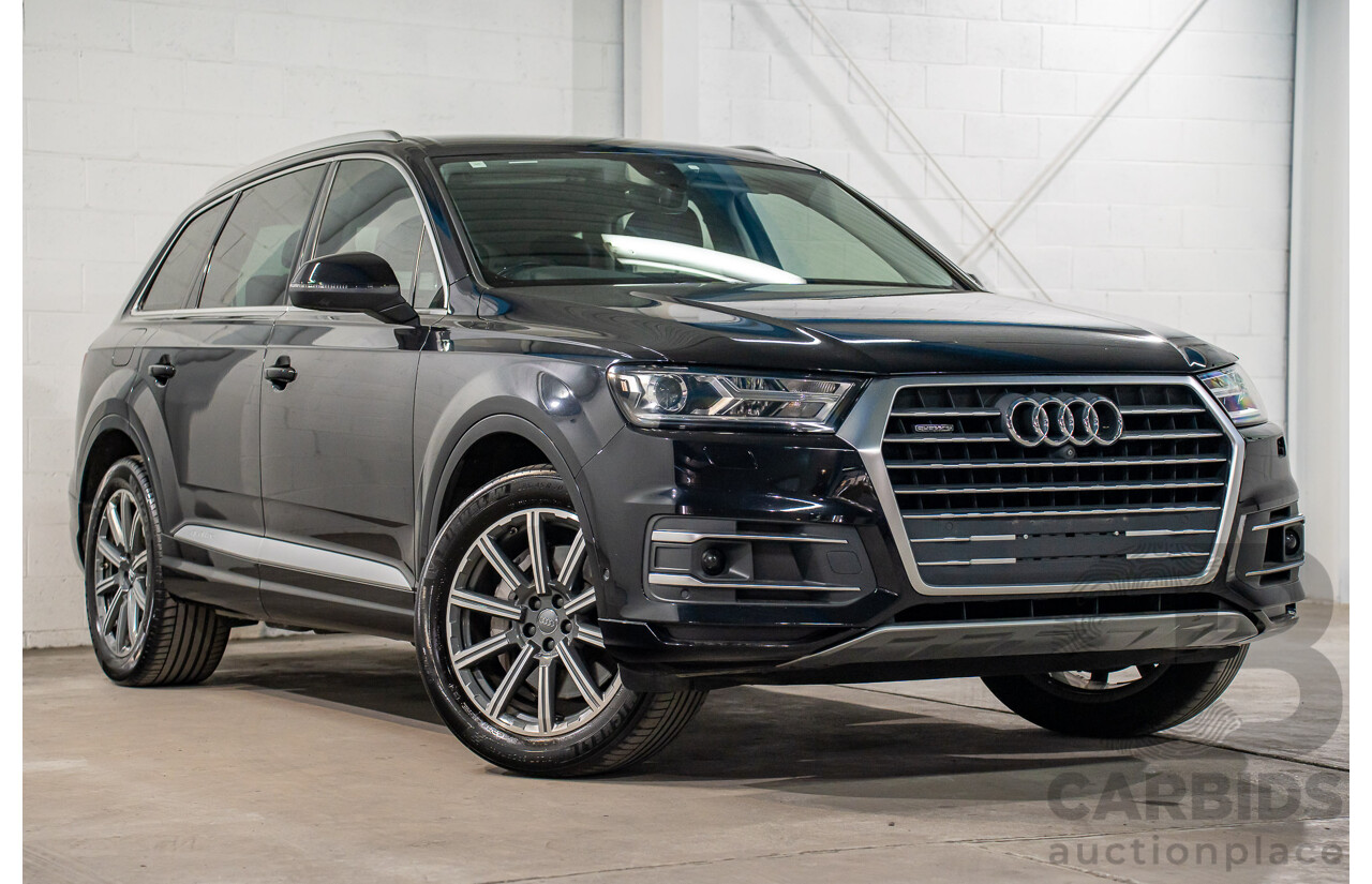 09/2017 Audi Q7 3.0 TDI Quattro AWD 4M MY17 4d Wagon Ocra Black Metallic Turbo Diesel 3.0L - 7 Seater