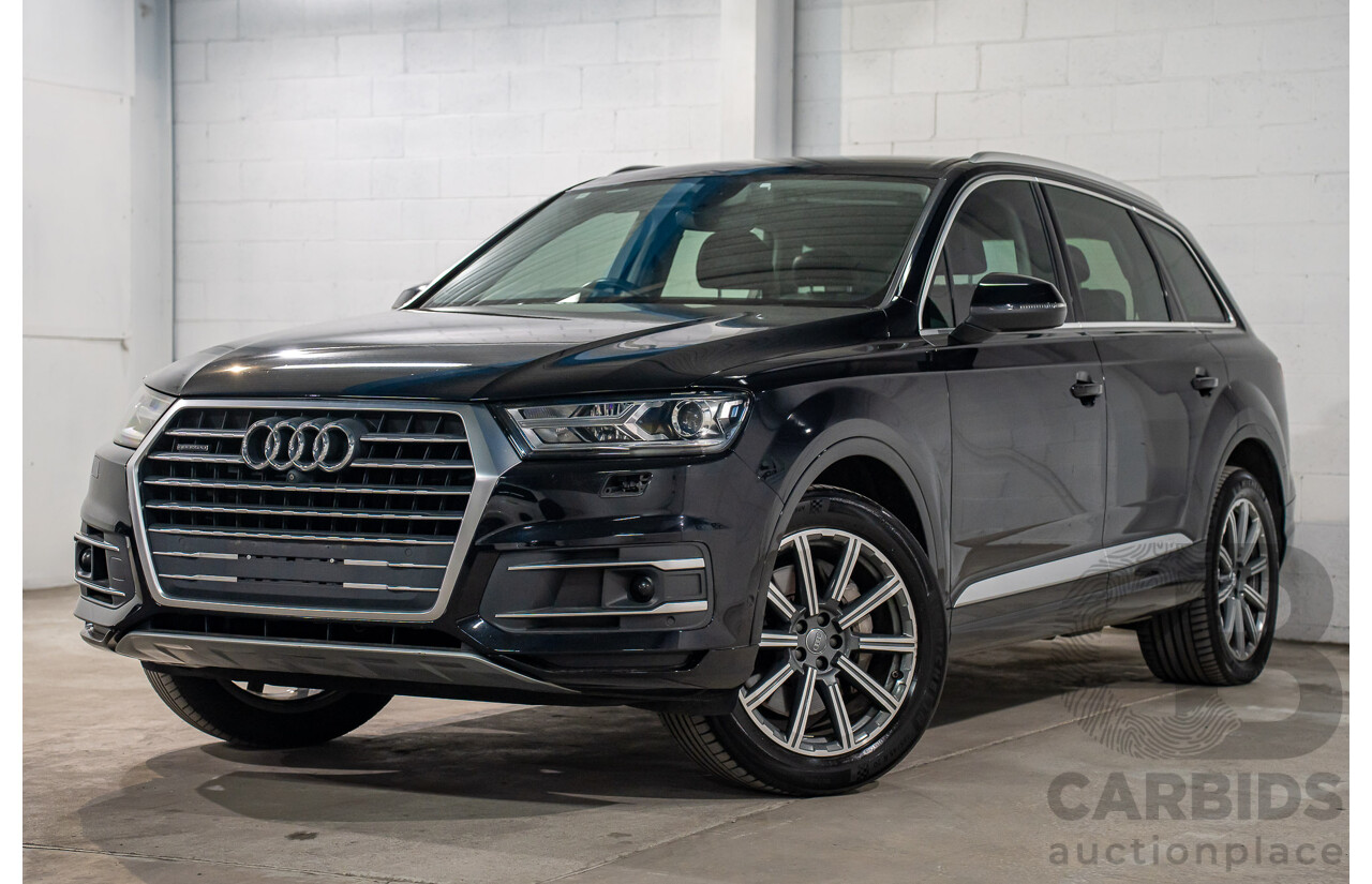 09/2017 Audi Q7 3.0 TDI Quattro AWD 4M MY17 4d Wagon Ocra Black Metallic Turbo Diesel 3.0L - 7 Seater
