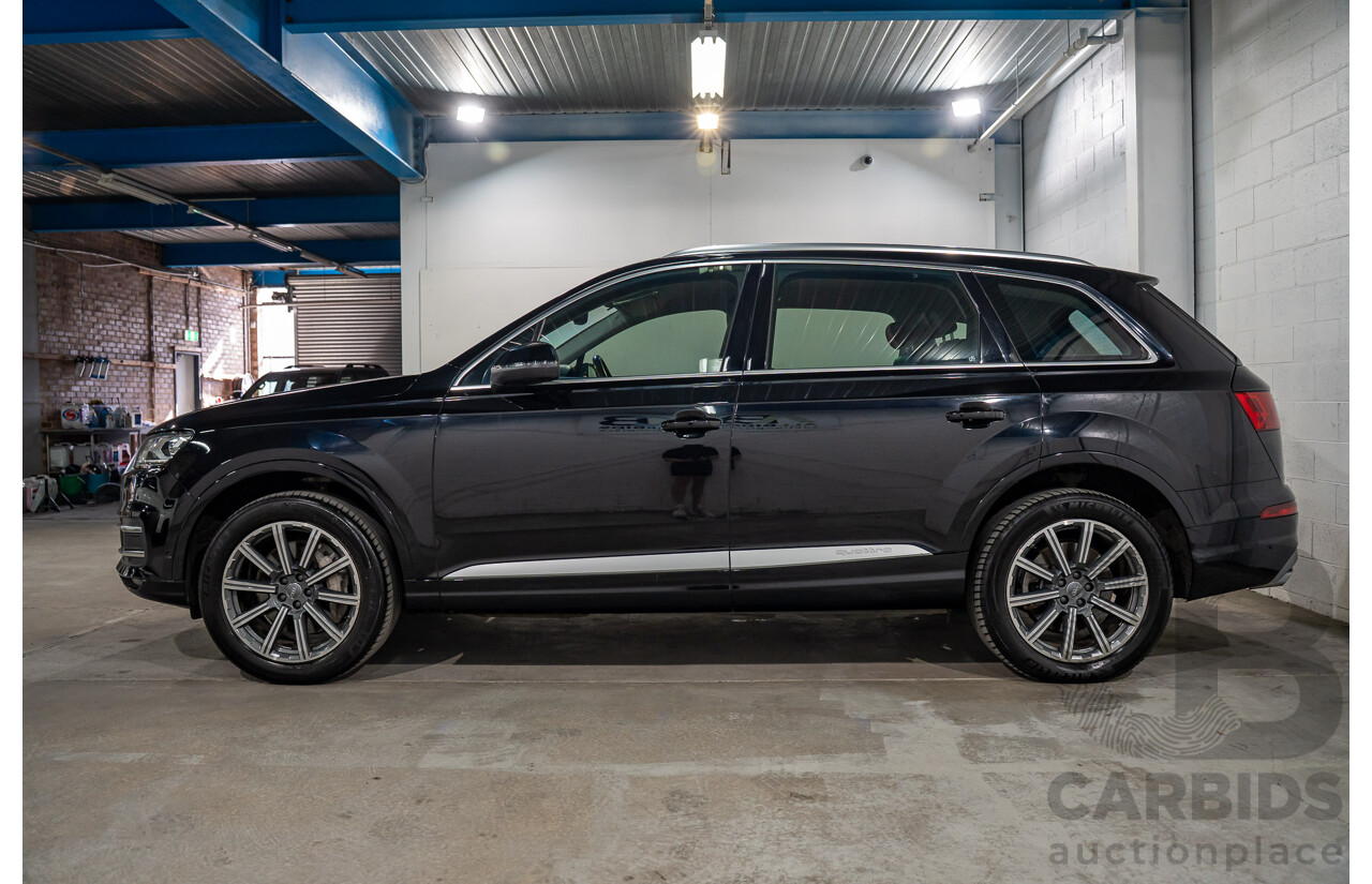 09/2017 Audi Q7 3.0 TDI Quattro AWD 4M MY17 4d Wagon Ocra Black Metallic Turbo Diesel 3.0L - 7 Seater
