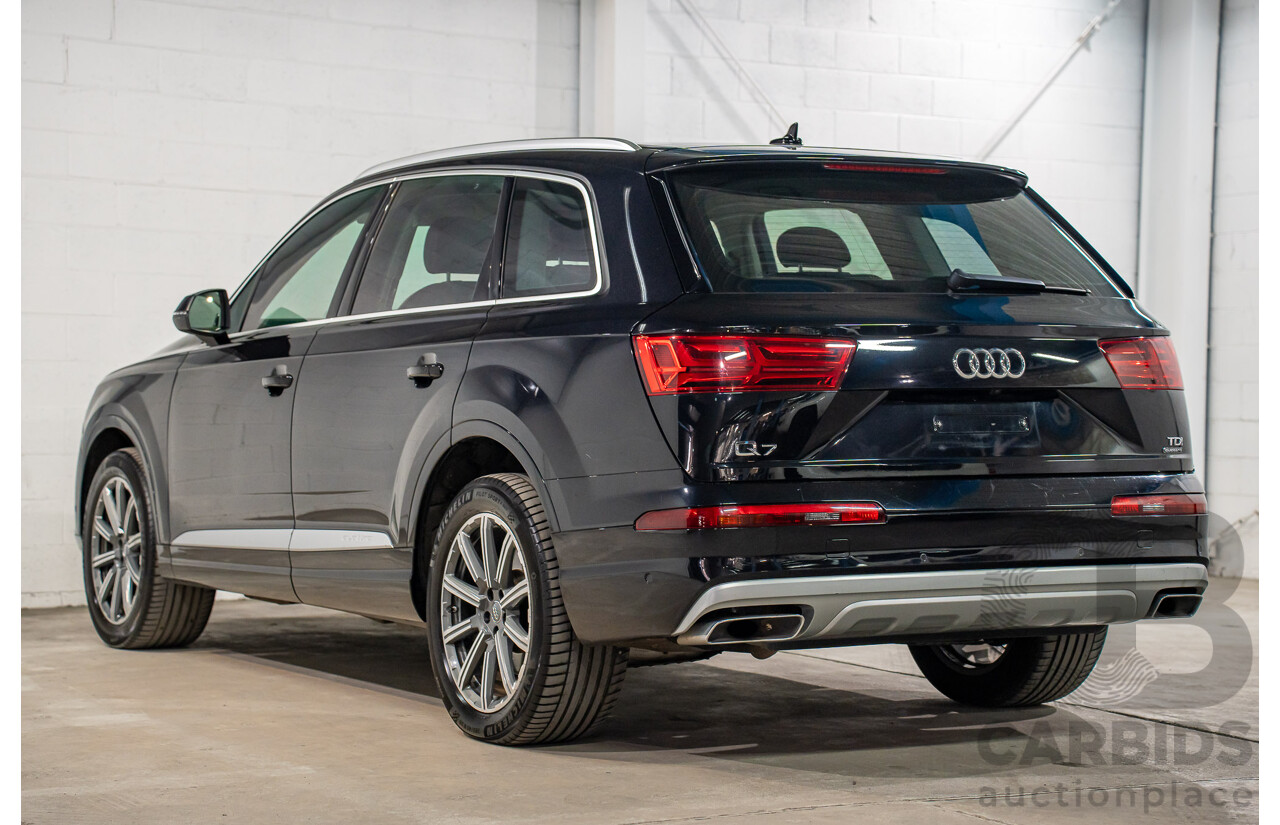 09/2017 Audi Q7 3.0 TDI Quattro AWD 4M MY17 4d Wagon Ocra Black Metallic Turbo Diesel 3.0L - 7 Seater